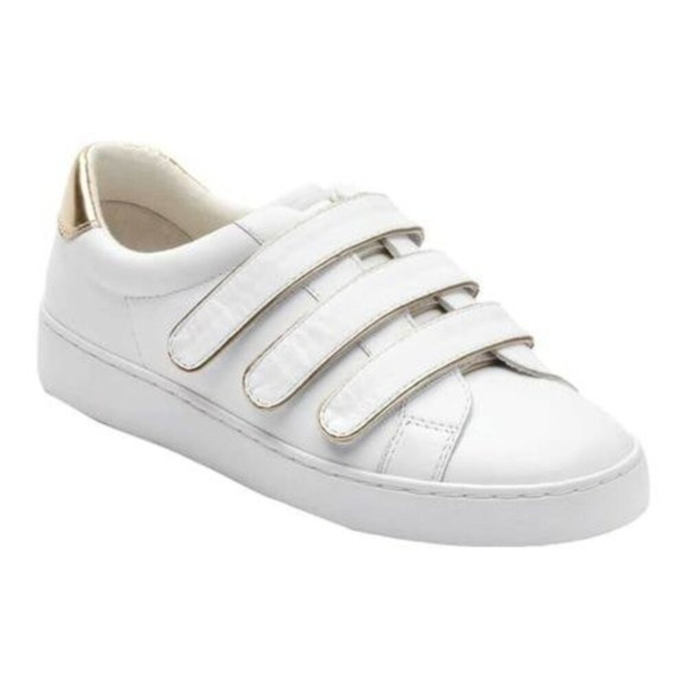 Vionic White and Gold Strap Sneakers